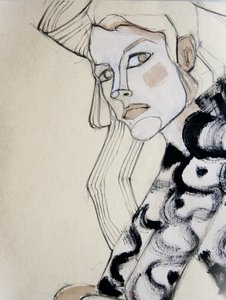 Pensive Fashion Figure by Doris Schmitz