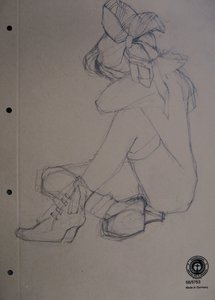 Pensive Girl Sketch by Doris Schmitz