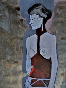 Pensive Modern Woman