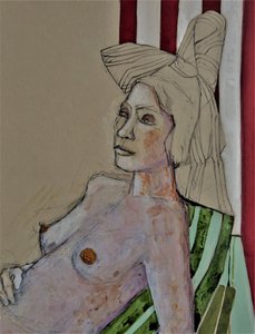 Serene Woman Stripes by Doris Schmitz