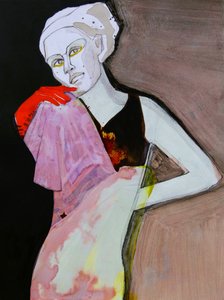 Stylish Woman Red Glove by Doris Schmitz