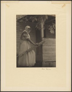 Young Woman Mounting Stairs