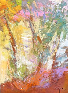 Vibrant Garden Abstract by Dorothy Fagan