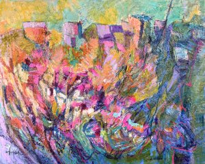 Vibrant Hillside Blooms by Dorothy Fagan