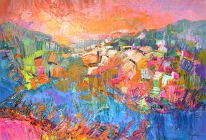 Vibrant Hillside Village