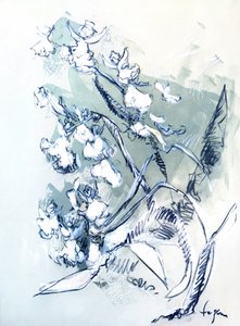 White Orchid Drawing