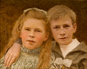 Philip and V.M. Haswell, aged 8 and 6