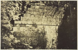 Palace of the Circus at Chichen-Itza, Interior of a Hall by Désiré Charnay