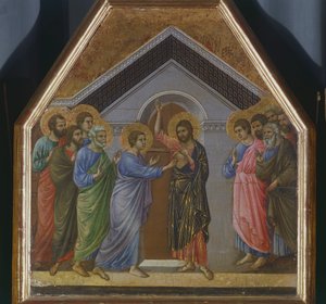Altarpeice: The Incredulity of St Thomas (detail)