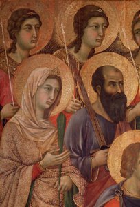 Virgin and child on the throne, detail with Saint Catherine of Alexandria and Saint Paul (detail)