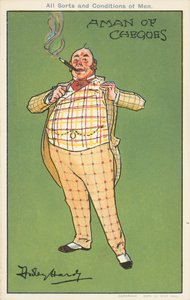 A man of cheques: a wealthy man in a checked suit by Dudley Hardy
