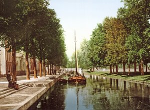 Sailing barge on the Princess Canal in the Hague by Dutch Photographer
