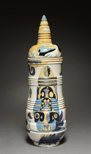 Covered Jar, Designed by Theodorus A. C. Colenbrander, Made by Rozenburg Factory, Netherlands