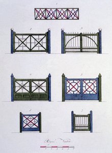 Designs from Magazine of Garden Gems by G. van Laar, published 1802