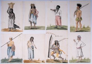 Drawing from an Album of Natives of Brazil, Africa, Persia and the East Indies