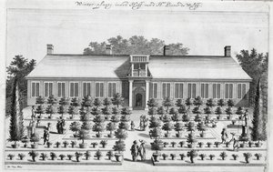 Dutch garden, from De Nederlandze Hesperides by Jan Commelin, published 1676