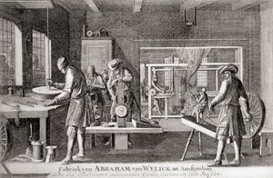 Factory of Abraham van Wylick, Amsterdam Silk Industry by Dutch School