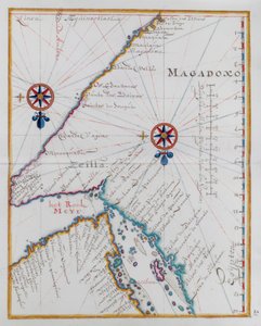 Map of Magadoxo, Zanzibar