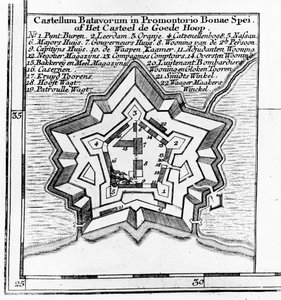 Plan of the Batavian Castle, Cape of Good Hope c.1803-1806 by Dutch School
