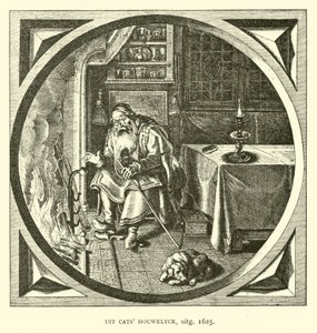 Scene from Houwelick, by Jacob Cats, 1625 by Dutch School