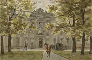 Substantial Dutch Residence, Mid 18th Century by Dutch School