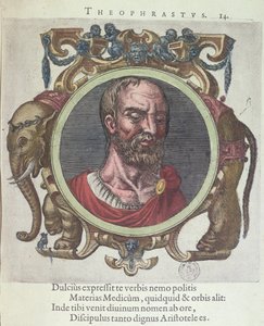 Theophrastus, illustration from Veterum et Recentium Medicorum Philosophorumque Icones by Johannes Sambucus, published by Plantin in Leyden 1603 by Dutch School