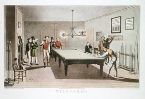 Billiards, engraved by G. Hunt, published 1827