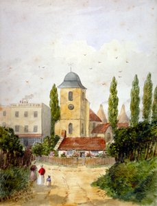St Pancras Old Church and the Adam and Eve Tavern, London