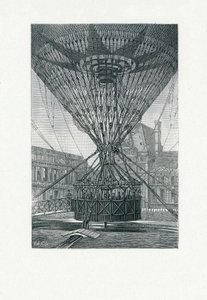 Panoramic Viewing Platform Using a Hot Air Balloon, pub. c.1880 by E. A. Tilly