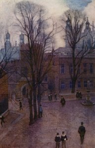 Eton: Upper School and Long Walk from Common Lane House by E. D. Brinton