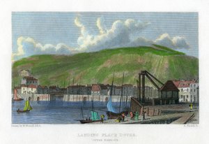 Landing place, outer harbour, Dover, Kent by E. Finden