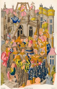 Founding of the Abbey of St Genevieve, 15th century, 1849