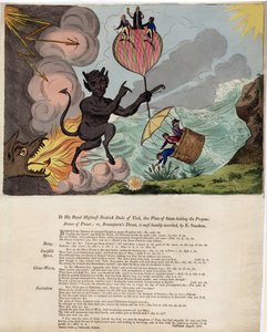 To His Royal Highness Frederick Duke of York, this plate of Satan holding the preponderance of power; or, Bonaparte