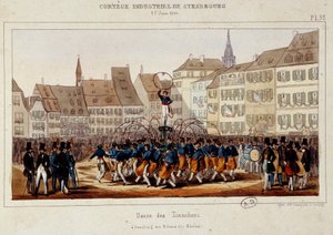 La danse des tonneliers during the industrial cortege in Strasbourg on 25 June 1840 (Lithograph) by E. Simon