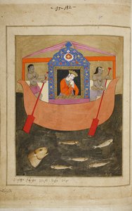 Illustration to the epic poem The Knight in the Panther