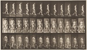 Plate 121. Descending Incline, Bucket of Water in Each Hand by Eadweard Muybridge