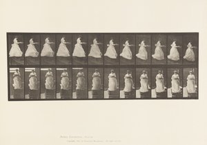 Plate 134. Descending Stairs, With Basin in Hands by Eadweard Muybridge