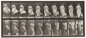 Descending Stairs, Turning Dress Caught, 1885 by Eadweard Muybridge