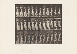 Descending Incline, Turning Water Jar on Left Shoulder by Eadweard Muybridge