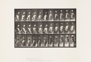 Descending Stairs, Turning Carrying Bucket of Water by Eadweard Muybridge