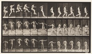Jumping, Running, Straight High Jump by Eadweard Muybridge