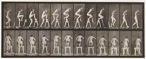 Plate 178. Stepping On and Over a Trestle by Eadweard Muybridge