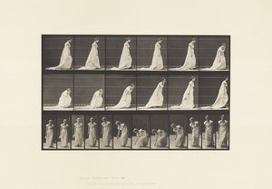 Stooping and Lifting A Handkerchief by Eadweard Muybridge
