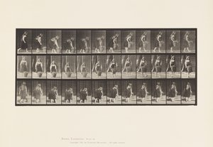 Stooping, Lifting and Carrying 30 lb Basket, 1885 by Eadweard Muybridge