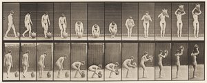 Plate 224. Stooping and Lifting Water Jar to Head by Eadweard Muybridge