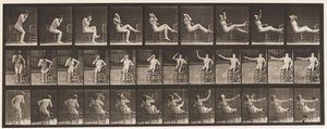 Sitting Down Placing Feet on Chair by Eadweard Muybridge