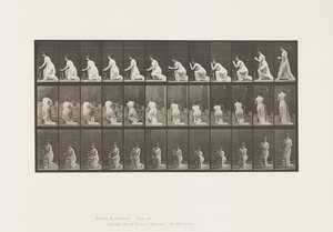 Kneeling Elbows on Chair, Hands Clasped by Eadweard Muybridge