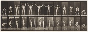 Plate 325. Lifting and Holding Two 50-lb. Dumb-Bells, 1885