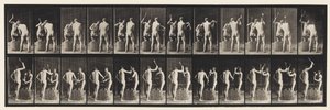 Plate 375. Blacksmiths, Two Models, Hammering on Anvil by Eadweard Muybridge