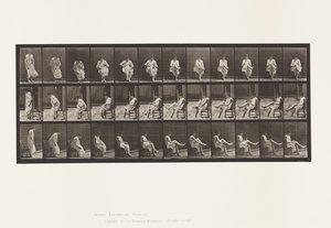 Toilet; Sitting and Putting on Stockings by Eadweard Muybridge